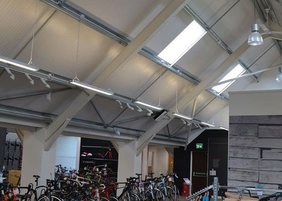 निर्माण साइकिल की दुकान प्रीबिल्ट स्टील स्ट्रक्चर बिल्डिंग हॉट डिप जस्ती Gal